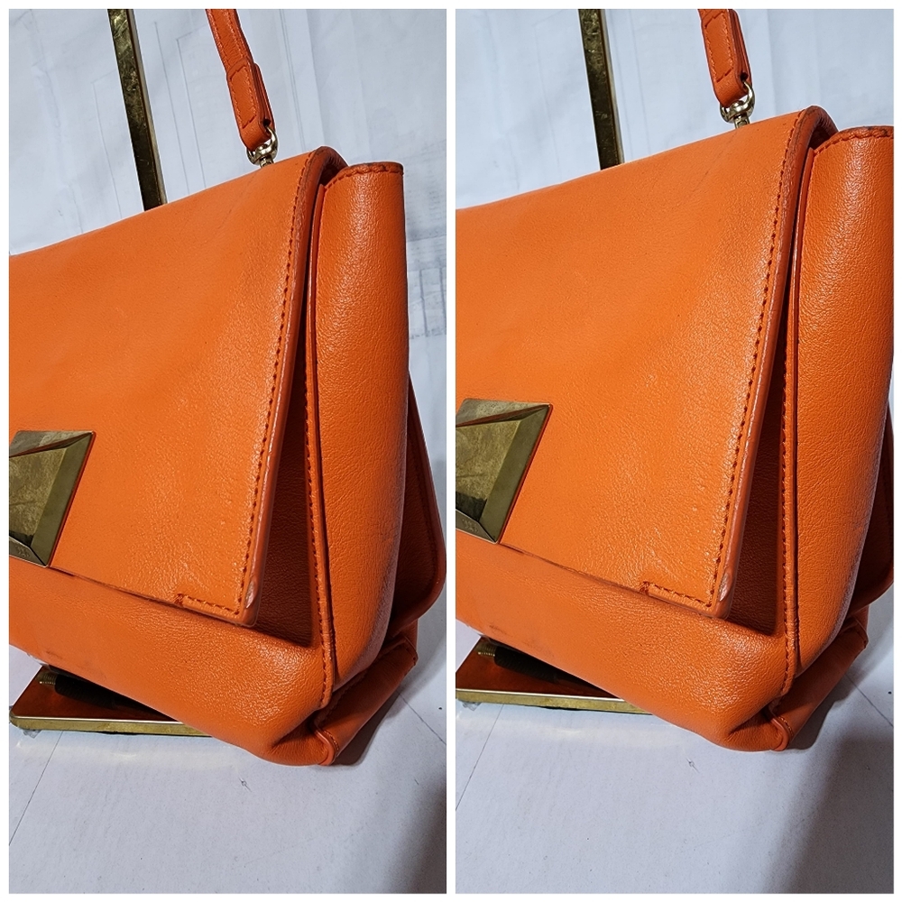 MCM Leather Crossbody/Shoulder Bag Orange - Picture 10 of 15
